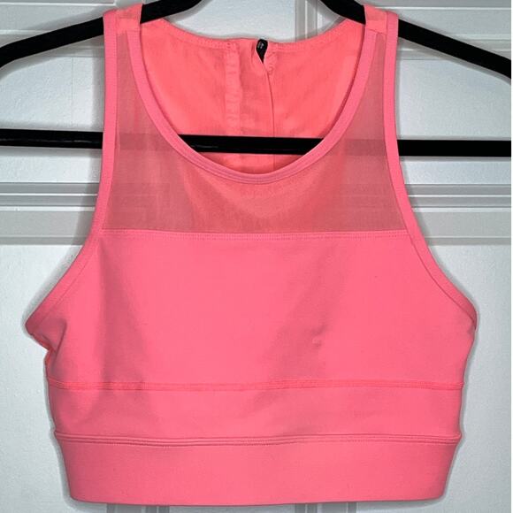 Zyia Active Size Medium All Star One More Rep Zip‎ Back Sports Bra Pink Mesh - Picture 2 of 9